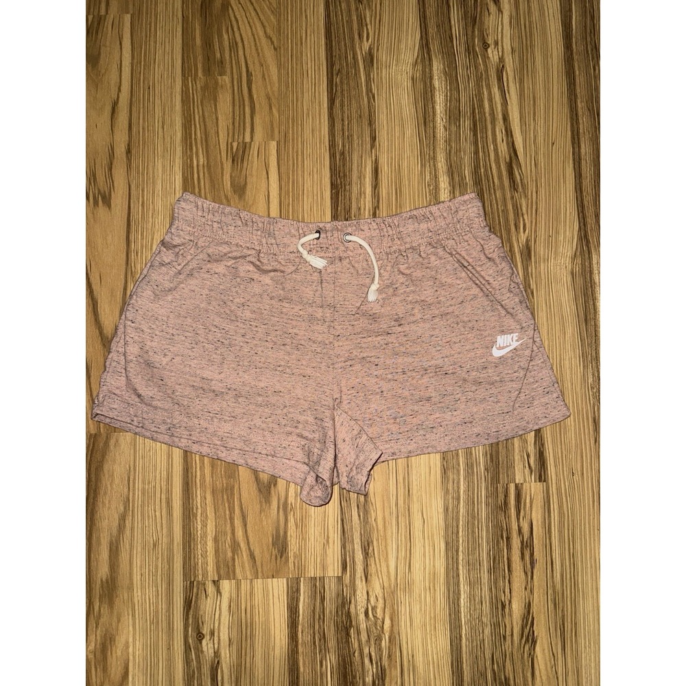 Nike Sportswear‎ Gym Vintage Shorts Women's Size Large Pink Drawstring